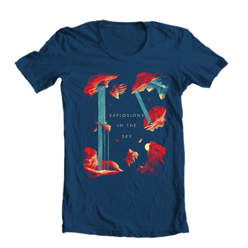 Waterfall Navy T-Shirt