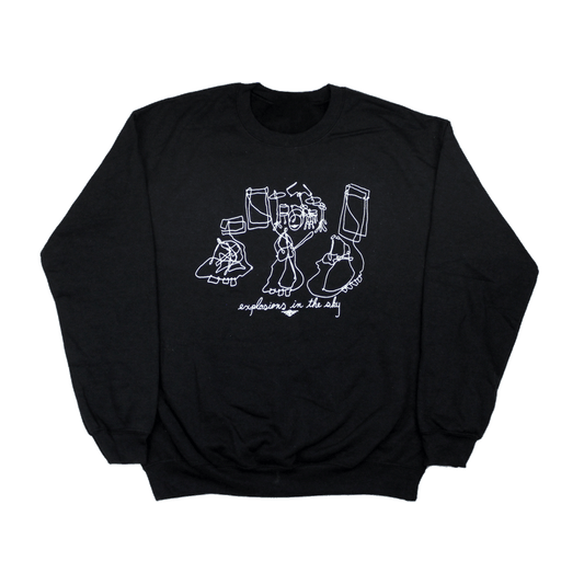 WIRE SCULPTURES BLACK SWEATSHIRT